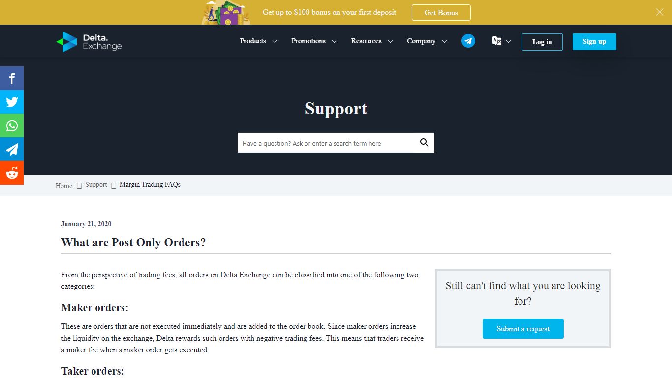 What are Post Only Orders? - Delta Exchange